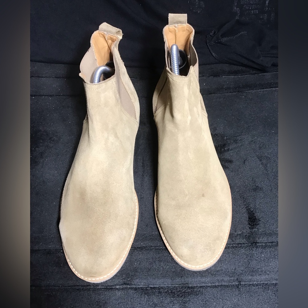 ZARA MAN BOOTS SIZE 11 (44) SPLIT SUEDE LEATHER CHELSEA ANKLE BOOTS FLAWS Men's